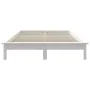 Solid white pine wood bed frame 140x200 cm by vidaXL, Beds and slatted bases - Ref: Foro24-820542, Price: 104,06 €, Discount: %