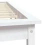 Solid white pine wood bed frame 140x200 cm by vidaXL, Beds and slatted bases - Ref: Foro24-820542, Price: 104,06 €, Discount: %
