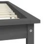 Solid gray pine wood bed frame 120x200 cm by vidaXL, Beds and slatted bases - Ref: Foro24-820538, Price: 116,35 €, Discount: %