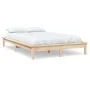Solid pine wood bed frame 120x200 cm by vidaXL, Beds and slatted bases - Ref: Foro24-820536, Price: 114,91 €, Discount: %