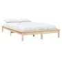 Solid pine wood bed frame 120x200 cm by vidaXL, Beds and slatted bases - Ref: Foro24-820536, Price: 114,91 €, Discount: %