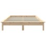 Solid pine wood bed frame 120x200 cm by vidaXL, Beds and slatted bases - Ref: Foro24-820536, Price: 116,35 €, Discount: %