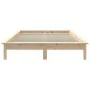 Solid pine wood bed frame 120x200 cm by vidaXL, Beds and slatted bases - Ref: Foro24-820536, Price: 114,91 €, Discount: %