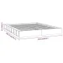 Estructura de cama de madera maciza blanca 200x200 cm de vidaXL, Camas y somieres - Ref: Foro24-820657, Precio: 164,37 €, Des...