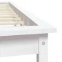 Solid white pine wood bed frame 135x190 cm by vidaXL, Beds and slatted bases - Ref: Foro24-820582, Price: 94,31 €, Discount: %