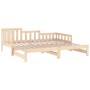 Removable sofa bed solid pine wood 2x(90x190) cm by vidaXL, Beds and slatted bases - Ref: Foro24-820746, Price: 134,55 €, Dis...
