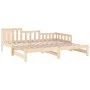 Removable sofa bed solid pine wood 2x(90x190) cm by vidaXL, Beds and slatted bases - Ref: Foro24-820746, Price: 132,75 €, Dis...