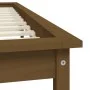 Honey brown solid pine wood bed frame 135x190 cm by vidaXL, Beds and slatted bases - Ref: Foro24-820584, Price: 132,62 €, Dis...