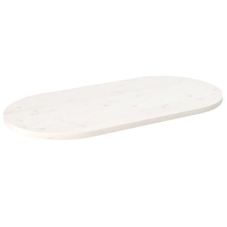 Oval solid white pine wood table top 90x45x2.5 cm by vidaXL, Table tops - Ref: Foro24-824356, Price: 56,24 €, Discount: %