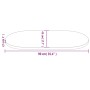 Oval solid white pine wood table top 90x45x2.5 cm by vidaXL, Table tops - Ref: Foro24-824356, Price: 56,24 €, Discount: %
