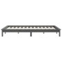 Solid gray pine wood bed frame 160x200 cm by vidaXL, Beds and slatted bases - Ref: Foro24-820553, Price: 127,69 €, Discount: %