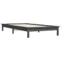 Solid gray pine wood bed frame 90x190 cm by vidaXL, Beds and slatted bases - Ref: Foro24-820573, Price: 114,62 €, Discount: %