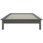 Solid gray pine wood bed frame 90x190 cm by vidaXL, Beds and slatted bases - Ref: Foro24-820573, Price: 114,62 €, Discount: %
