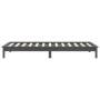 Solid gray pine wood bed frame 90x190 cm by vidaXL, Beds and slatted bases - Ref: Foro24-820573, Price: 116,52 €, Discount: %