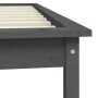 Solid gray pine wood bed frame 90x190 cm by vidaXL, Beds and slatted bases - Ref: Foro24-820573, Price: 114,62 €, Discount: %