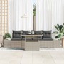 Conjunto de sofá de jardín 5 pcs Gris claro 100 x 55 x 73 cm