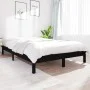 Schwarzer Massivholzbettrahmen 180x200 cm von vidaXL, Betten und Lattenroste - Ref: Foro24-820560, Preis: 136,29 €, Rabatt: %