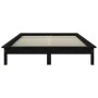 Schwarzer Massivholzbettrahmen 180x200 cm von vidaXL, Betten und Lattenroste - Ref: Foro24-820560, Preis: 136,29 €, Rabatt: %
