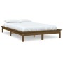 Bettgestell aus massivem Kiefernholz, honigbraun, 140 x 190 cm von vidaXL, Betten und Lattenroste - Ref: Foro24-820589, Preis...