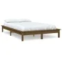 Bettgestell aus massivem Kiefernholz, honigbraun, 140 x 190 cm von vidaXL, Betten und Lattenroste - Ref: Foro24-820589, Preis...
