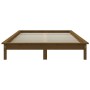 Estructura de cama madera maciza pino marrón miel 140x190 cm de vidaXL, Camas y somieres - Ref: Foro24-820589, Precio: 121,10 €