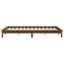 Bettgestell aus massivem Kiefernholz, honigbraun, 140 x 190 cm von vidaXL, Betten und Lattenroste - Ref: Foro24-820589, Preis...