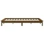 Bettgestell aus massivem Kiefernholz, honigbraun, 140 x 190 cm von vidaXL, Betten und Lattenroste - Ref: Foro24-820589, Preis...