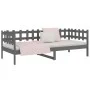 Sofá cama madera maciza de pino gris 90x200 cm de vidaXL, Camas y somieres - Ref: Foro24-820758, Precio: 94,15 €, Descuento: %