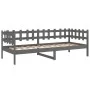 Sofá cama madera maciza de pino gris 90x200 cm de vidaXL, Camas y somieres - Ref: Foro24-820758, Precio: 94,15 €, Descuento: %