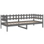 Sofá cama madera maciza de pino gris 90x200 cm de vidaXL, Camas y somieres - Ref: Foro24-820758, Precio: 95,20 €, Descuento: %