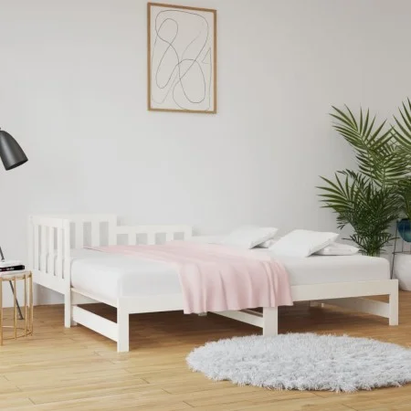 Removable sofa bed solid white pine wood 2x(90x200) cm by vidaXL, Beds and slatted bases - Ref: Foro24-820742, Price: 161,33 ...