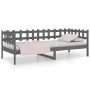 Gray solid pine wood sofa bed 80x200 cm by vidaXL, Beds and slatted bases - Ref: Foro24-820753, Price: 78,21 €, Discount: %