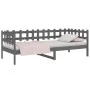 Sofá cama madera maciza de pino gris 80x200 cm de vidaXL, Camas y somieres - Ref: Foro24-820753, Precio: 78,21 €, Descuento: %