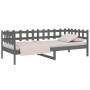 Sofá cama madera maciza de pino gris 80x200 cm de vidaXL, Camas y somieres - Ref: Foro24-820753, Precio: 87,79 €, Descuento: %