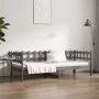 Gray solid pine wood sofa bed 80x200 cm by vidaXL, Beds and slatted bases - Ref: Foro24-820753, Price: 78,21 €, Discount: %