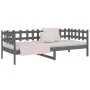 Gray solid pine wood sofa bed 80x200 cm by vidaXL, Beds and slatted bases - Ref: Foro24-820753, Price: 78,21 €, Discount: %