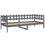 Gray solid pine wood sofa bed 80x200 cm by vidaXL, Beds and slatted bases - Ref: Foro24-820753, Price: 78,21 €, Discount: %
