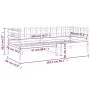 Gray solid pine wood sofa bed 80x200 cm by vidaXL, Beds and slatted bases - Ref: Foro24-820753, Price: 78,21 €, Discount: %
