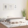 Estructura cama doble pequeña madera maciza blanco 120x190 cm de vidaXL, Camas y somieres - Ref: Foro24-820832, Precio: 127,0...