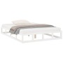 Estructura cama doble pequeña madera maciza blanco 120x190 cm de vidaXL, Camas y somieres - Ref: Foro24-820832, Precio: 127,0...