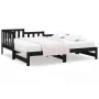 Removable sofa bed solid black pine wood 2x(90x190) cm by vidaXL, Beds and slatted bases - Ref: Foro24-820750, Price: 177,24 ...