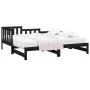 Removable sofa bed solid black pine wood 2x(90x190) cm by vidaXL, Beds and slatted bases - Ref: Foro24-820750, Price: 177,24 ...