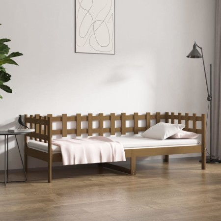 Sofá cama de madera maciza de pino marrón miel 80x200 cm de vidaXL, Camas y somieres - Ref: Foro24-820754, Precio: 83,11 €, D...