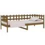 Honigbraunes Schlafsofa aus massivem Kiefernholz, 80 x 200 cm von vidaXL, Betten und Lattenroste - Ref: Foro24-820754, Preis:...