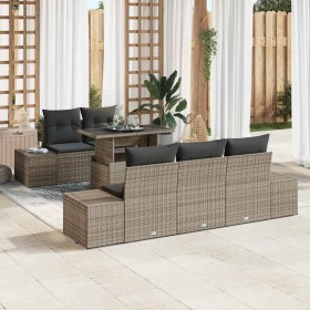 Conjunto de sofá de jardín 6 pcs Gris 100 x 55 x 73 cm