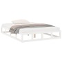 White solid wood bed frame 120x200 cm by vidaXL, Beds and slatted bases - Ref: Foro24-820792, Price: 132,42 €, Discount: %