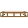 Honigbrauner Massivholzbettrahmen 150x200 cm von vidaXL, Betten und Lattenroste - Ref: Foro24-820804, Preis: 118,89 €, Rabatt: %