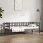 Gray solid pine wood sofa bed 90x190 cm by vidaXL, Beds and slatted bases - Ref: Foro24-820763, Price: 88,21 €, Discount: %