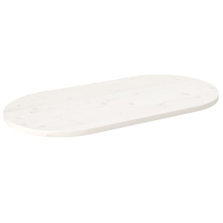 Ovaler Massivholz-Kieferntisch in Weiß 100x50x2,5 cm von vidaXL, Tischplatten - Ref: Foro24-824361, Preis: 72,08 €, Rabatt: %