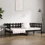Sofá cama madera maciza de pino negro 90x200 cm de vidaXL, Camas y somieres - Ref: Foro24-820760, Precio: 108,23 €, Descuento: %